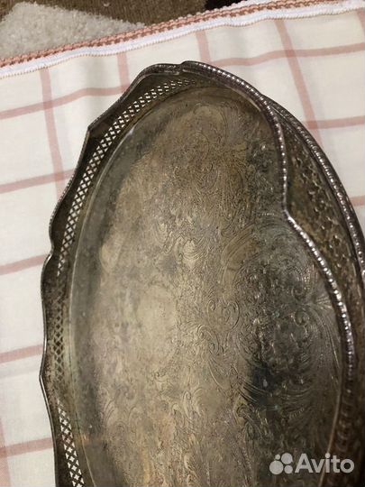Поднос посеребрянный