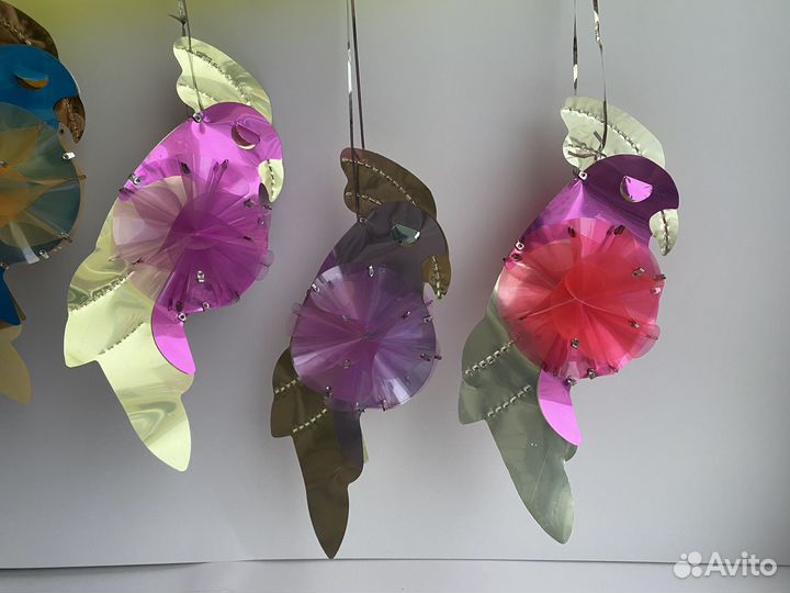 Елочные игрушки 1989 СССР попугаи