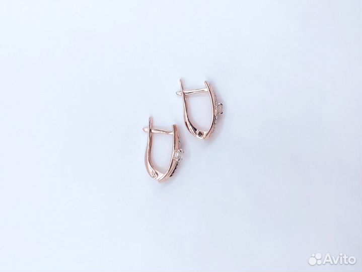 Серьги с фианитами