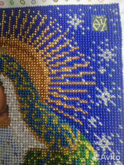 Икона бисером готовая работа
