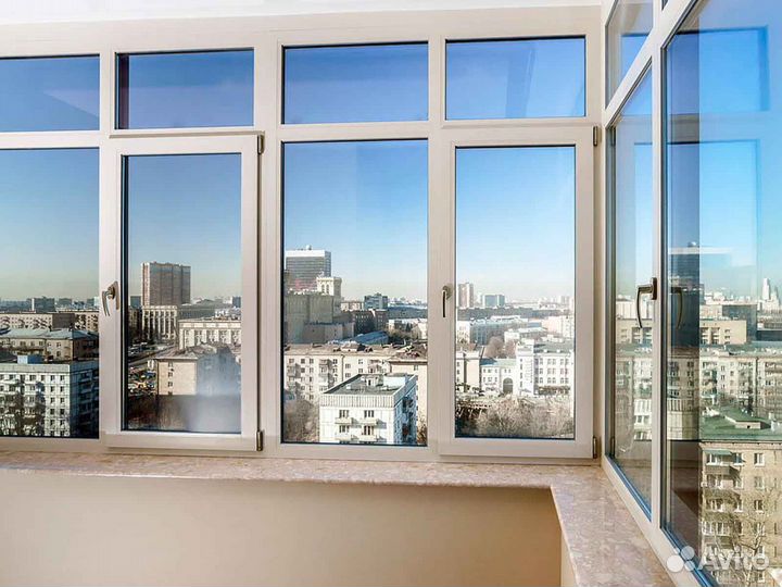 Ремонт окон, стеклопакет Эконом RAL5207