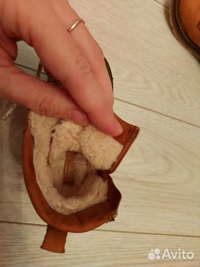 Ботинки зимние детские 23 натуральная замша и мех