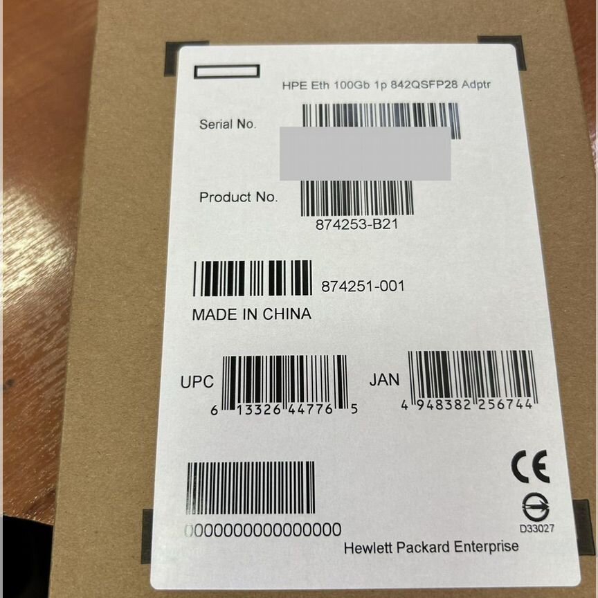 [874253-B21] Адаптер Hp 100gb 842qsfp28874251-001