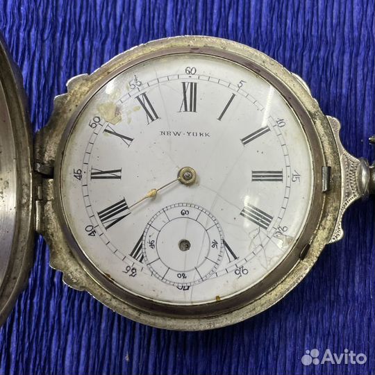 Часы карманные Ancre Ligne Droite New York Серебро