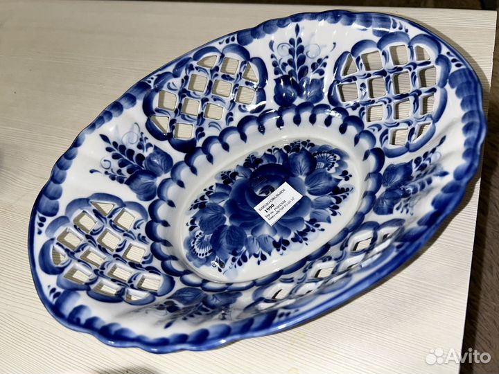 Блюдо новое гжель