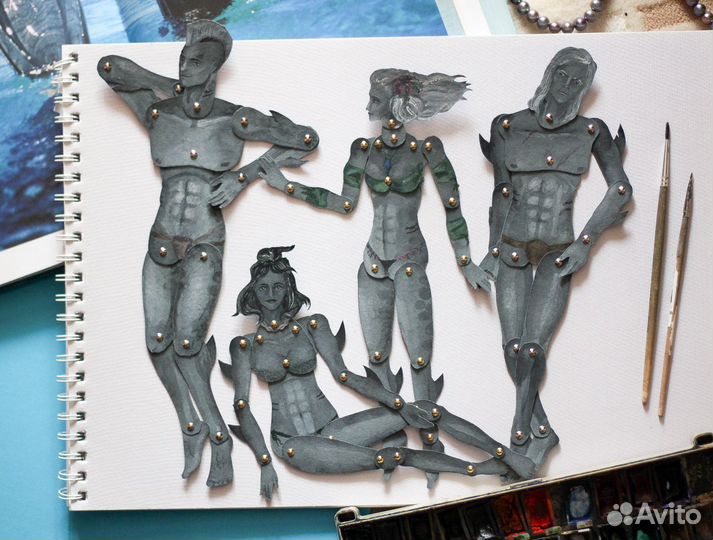 Шарнирные бумажные куклы