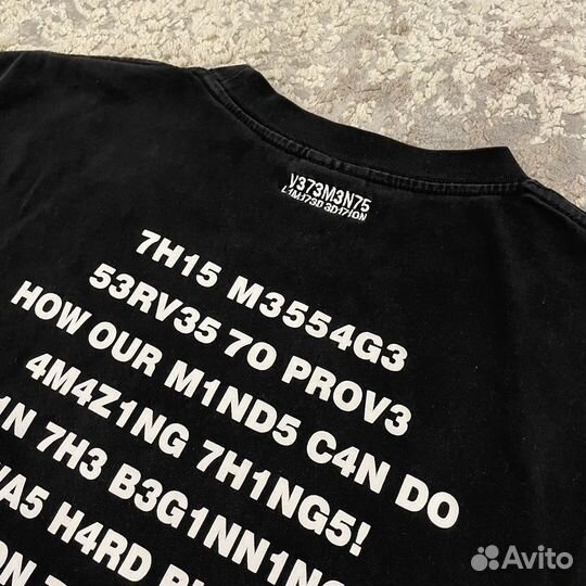 Футболка Vetements Brain Power оверсайз