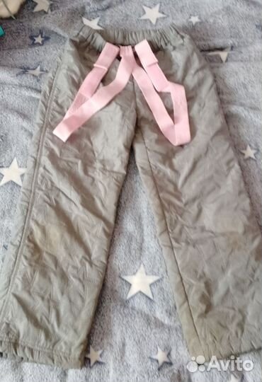 Теплые штаны на лямках