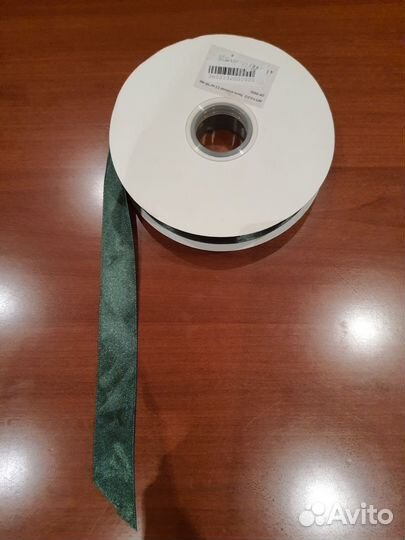 Лента атласная зеленая 2,5 см