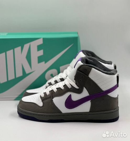 Зимние nike air jordan 1 серые