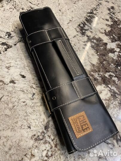 Скрутка для ножей из кожи. chef Бренд