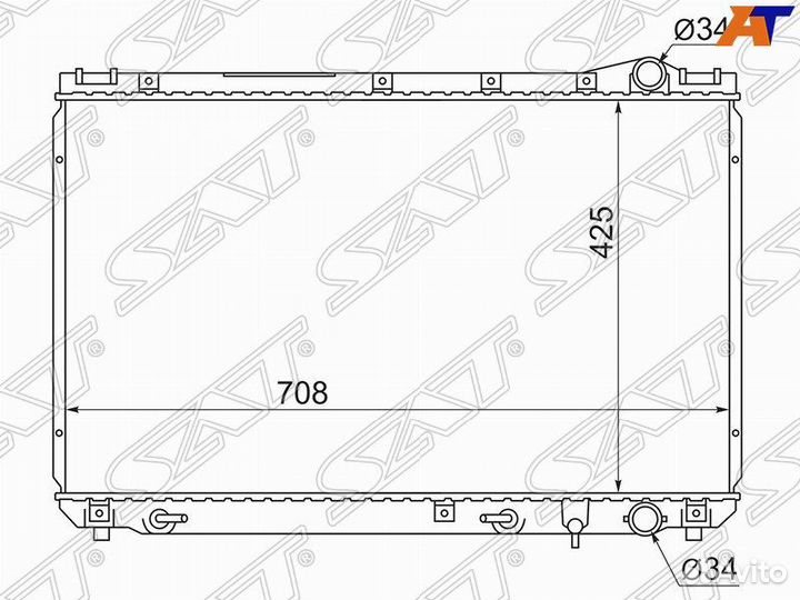 Радиатор toyota camry/scepter/windom/lexus ES300 V