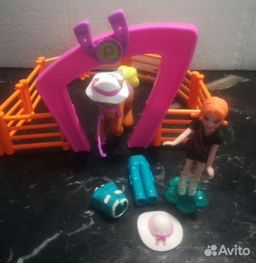 Polly pocket наездница с лошадкой