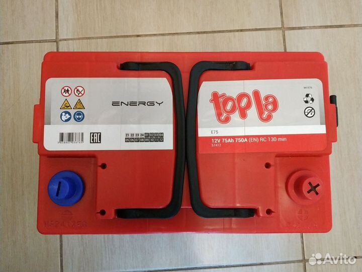 Аккумулятор автомобильный Topla 75Ачт