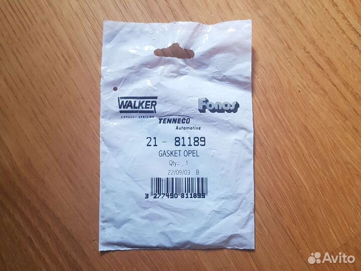 Прокладка приёмной трубы для Опель, 21-81189