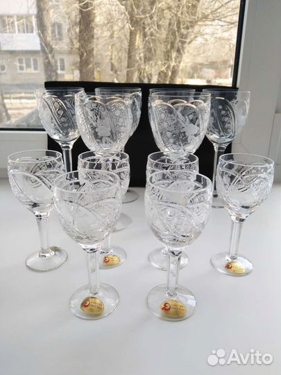 Фужеры хрустальные СССР и рюмочки