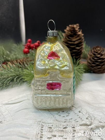 Елочная игрушка домик СССР (сзр)
