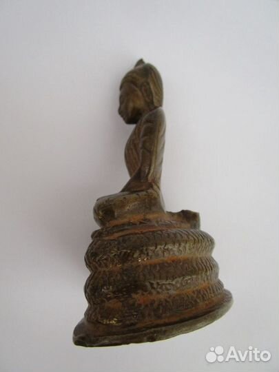 Старинная бронзовая статуэтка Будды. 16см. 19в