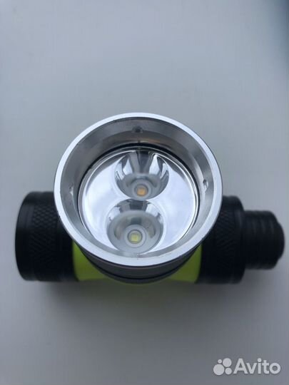 Фонарь для дайвинга налобный желтый, белый свет