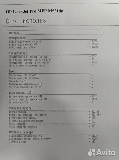 HP LaserJet Pro M521dn + 4 картриджа