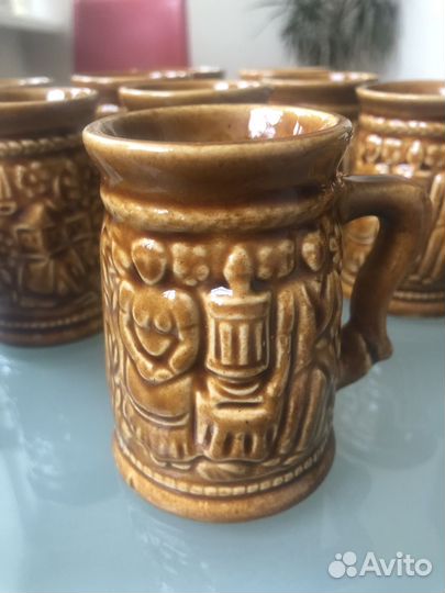 Мини-кружки из обливной керамики СССР