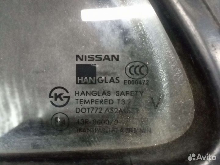 Стекло глухое заднее левое Nissan Almera classic