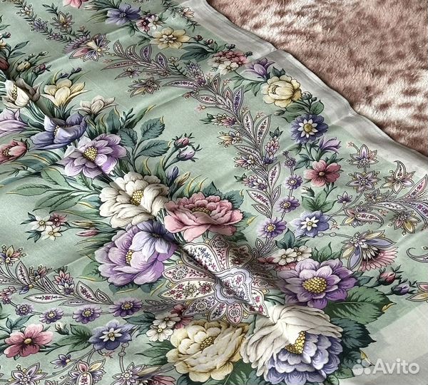 Павловопосадский шарф шелк 100%