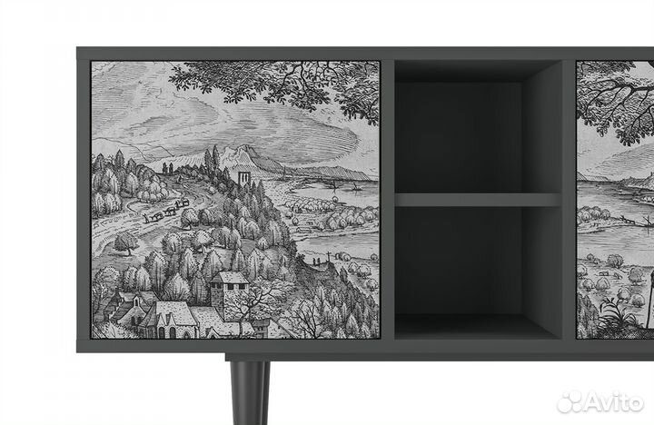 Тв-тумба T5 - Антрацит - Milites Requiescentes