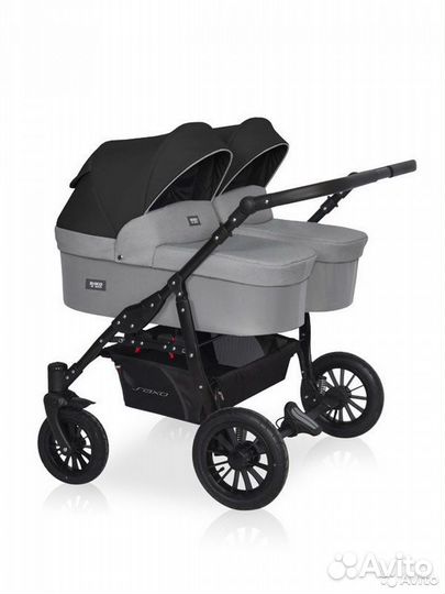 Коляска модульная для двойни 2 в 1 Riko Basic Saxo