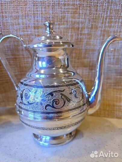 Серебряный чайник кубачи