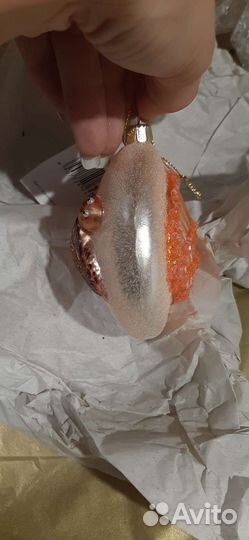 Стеклянная игрушка новая ракушка Рыбка конёк якорь