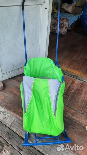 Детские санки Ника с колесами и чехлом