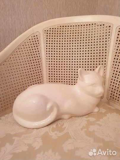 Фарфоровая кошка Редкая техника кракле