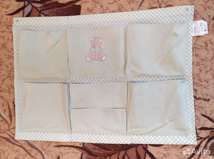 Бортики в кроватку, кармашки, матрасик, подушка