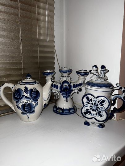 Фарфоровая посуда гжель