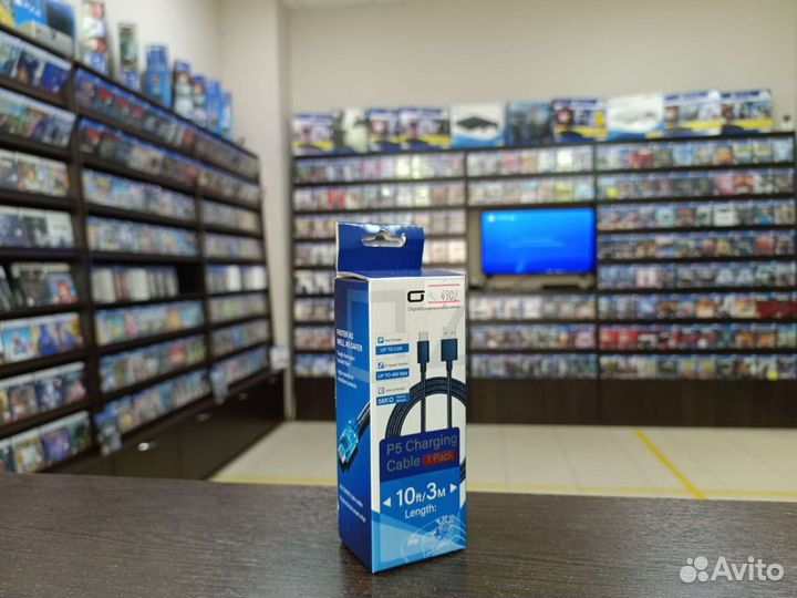 Ps5 кабель для зарядки джойстика 3 метра (новый)