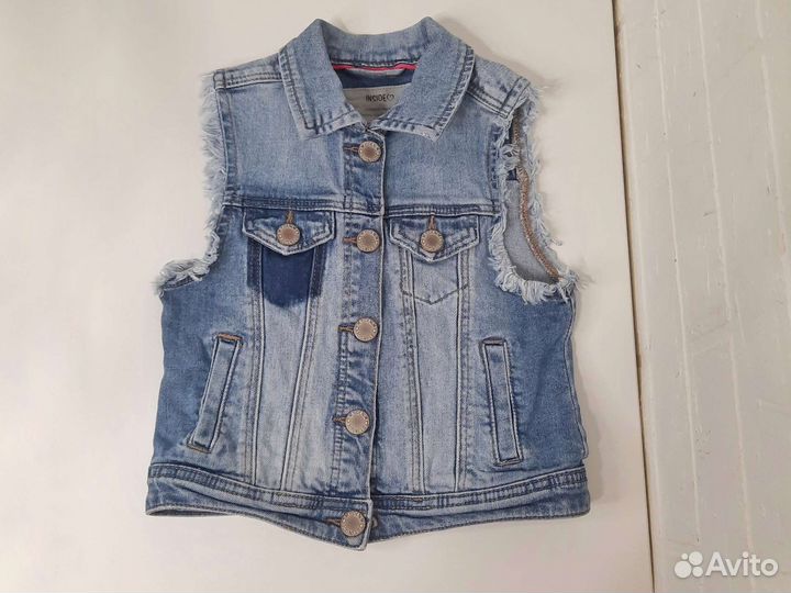Джинсовая жилетка для девочки 110-116