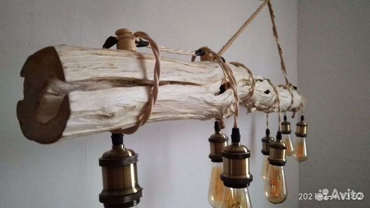 Люстры,Светильники.Дерево-Дуб-Акация.Стиль Лофт