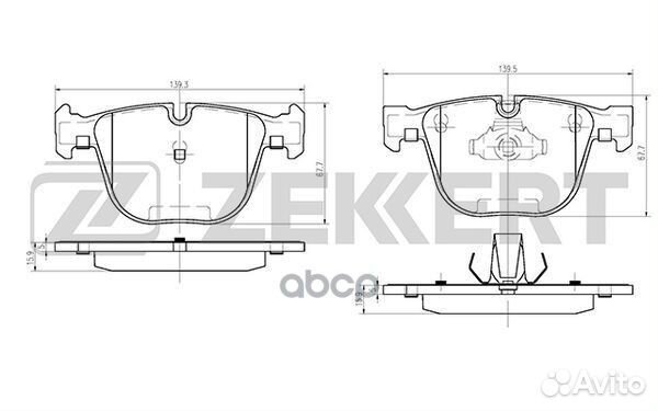Колодки тормозные BS1021 Zekkert