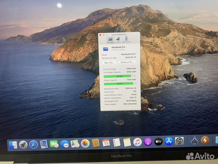 Macbook pro 15 2019 2,3GHz Intel Core i9 16 Gb