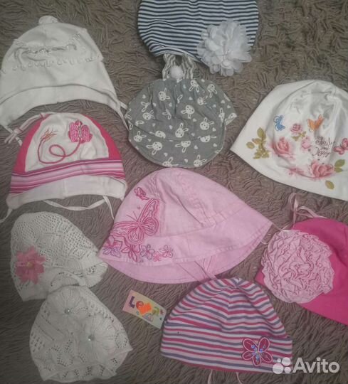 Летние шапки, Панамы для девочки 1-2 года