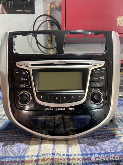 Штатная магнитола на hyundai solaris 1 с bluetooth