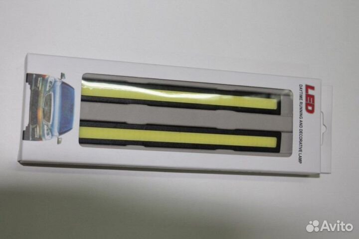 Дневные ходовые огни 12V COB метал. корпус 170 мм