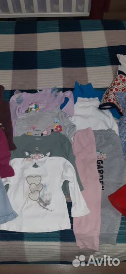 Небольшой пакет вещей на девочку, размер 86-92-98