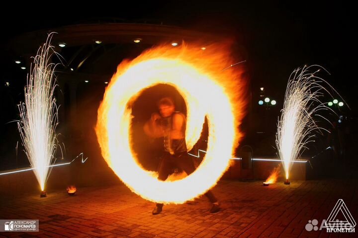 Огненное Фаер шоу артисты на праздник свадьбу юбил