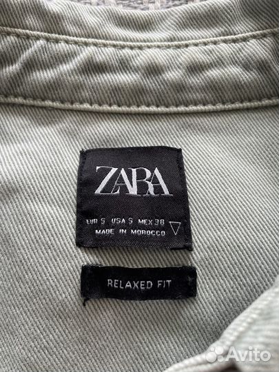 Джинсовая рубашка zara s