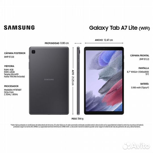Samsung galaxy Tab a7 lite