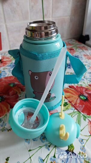 Термос детский с трубочкой
