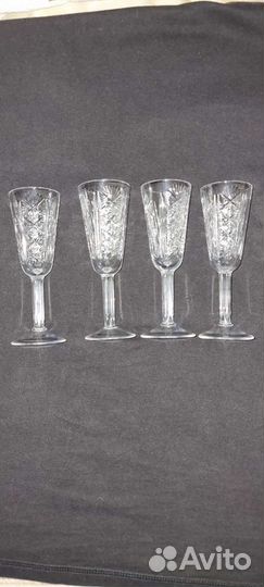 Хрустальные рюмки на ножке СССР