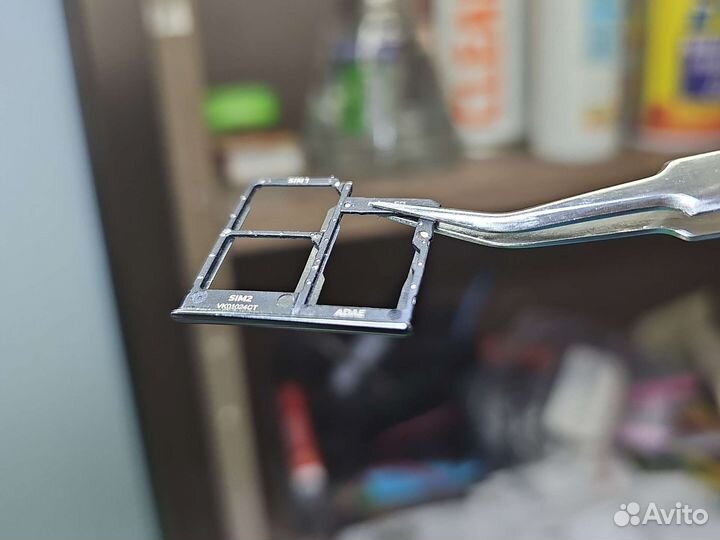 Лоток симкарты Samsung A41 черный